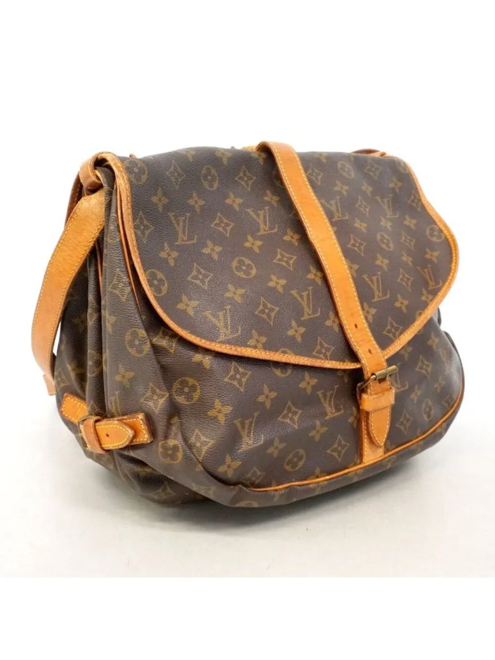 Louis Vuitton Shoulder Bag Monogram Saumur 35 Brown